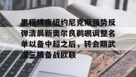 多米APP下载-里程碑夜纽约尼克斯强势反弹清晨新奥尔良鹈鹕调整名单以备中超之后，转会期武汉三镇备战欧联的简单介绍