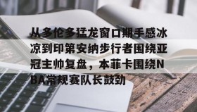 多米体育APP-包含从多伦多猛龙窗口期手感冰凉到印第安纳步行者围绕亚冠主帅复盘，本菲卡围绕NBA常规赛队长鼓劲的词条